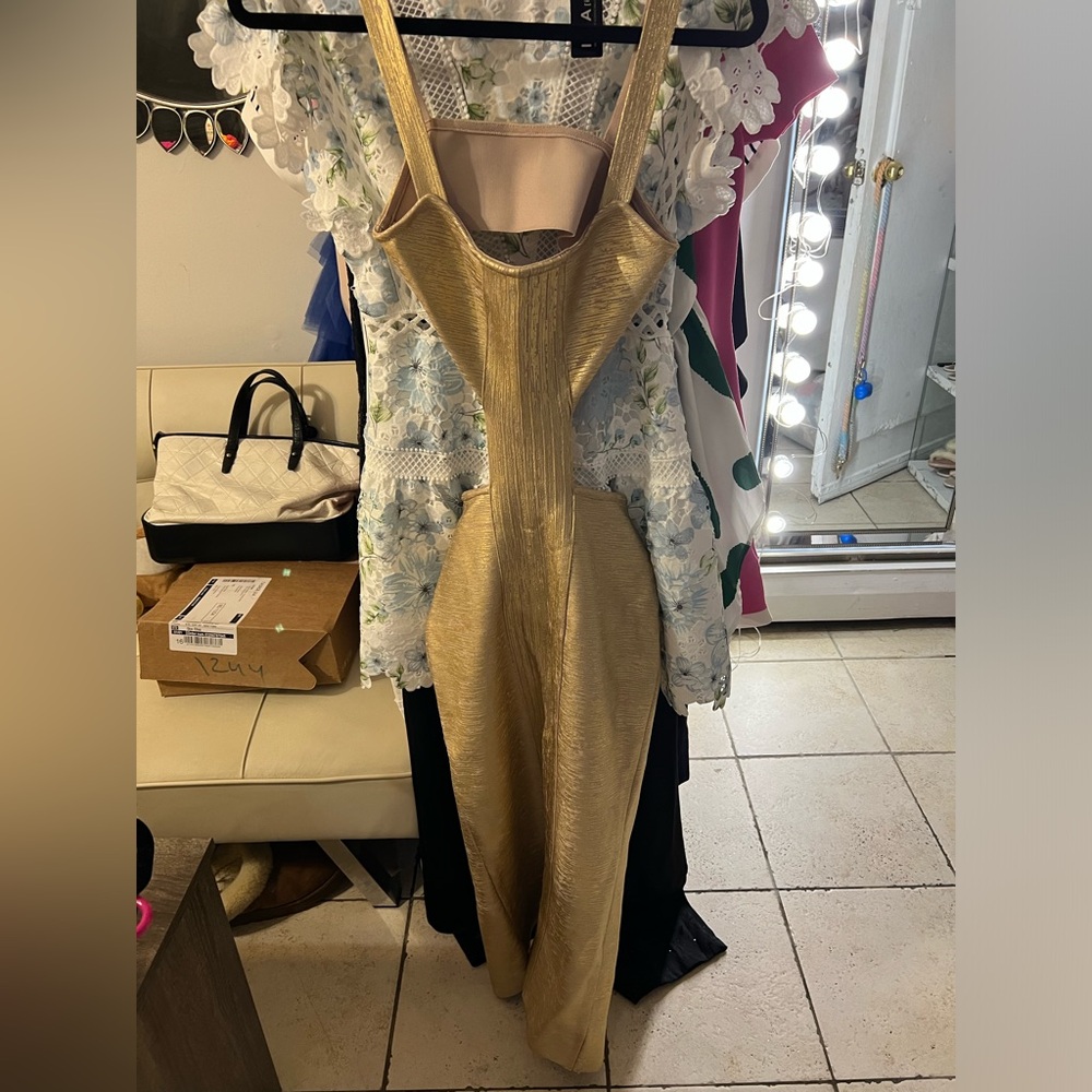 Gold long dress